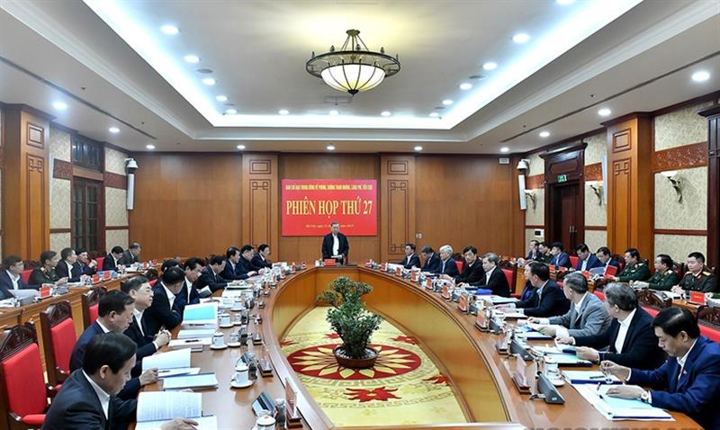Tổng Bí thư Tô Lâm chủ trì phiên họp thứ 27 Ban Chỉ đạo PCTNLPTC Trung ương - Ảnh: Baochinhphu.vn