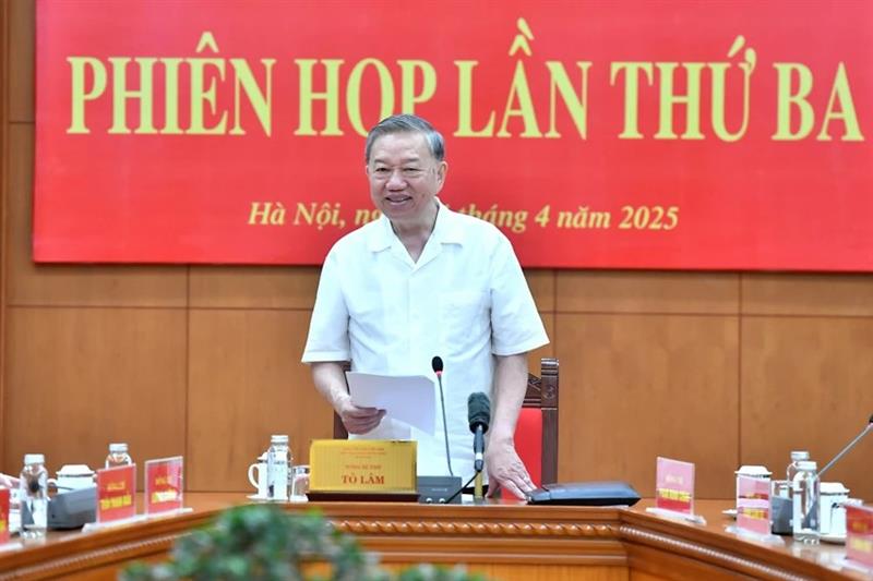Tổng Bí thư Tô Lâm phát biểu kết luận phiên họp. Ảnh: NHÂN DÂN