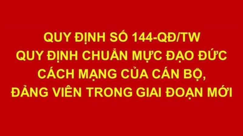 Quy định số 144-NQ/TW với những bước tiến không thể phủ nhận