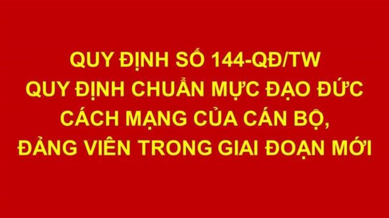 Quy định số 144-NQ/TW với những bước tiến không thể phủ nhận