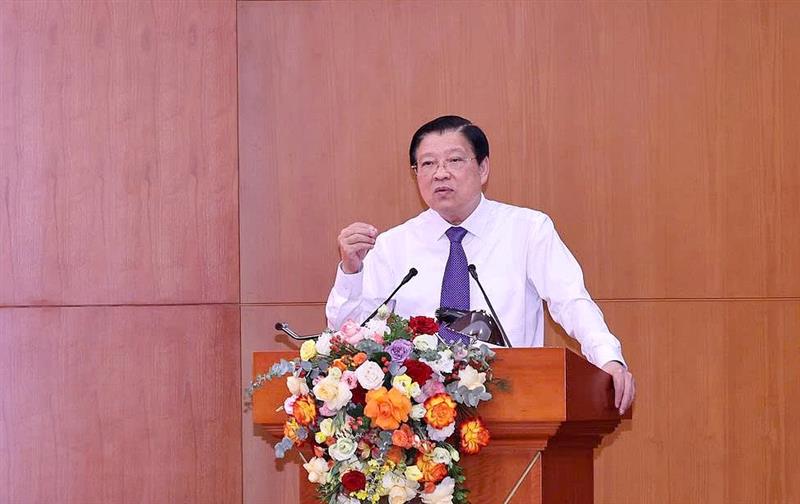 Đồng chí Phan Đình Trạc phát biểu kết luận tại Hội nghị. Ảnh: dangcongsan.vn