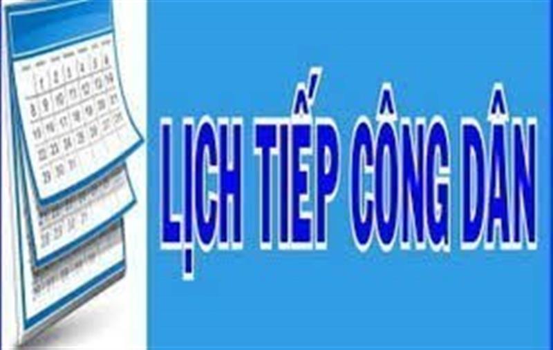Lịch tiếp công dân