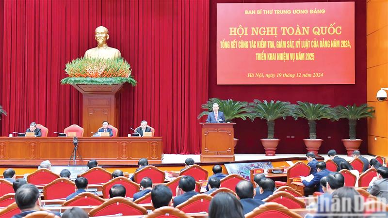 Hội nghị toàn quốc tổng kết công tác kiểm, giám sát, kỷ luật của Đảng năm 2024, triển khai nhiệm vụ năm 2025