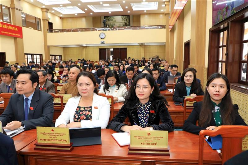 Các đại biểu dự Kỳ họp thứ 2, HĐND tỉnh Lâm Đồng Khóa X