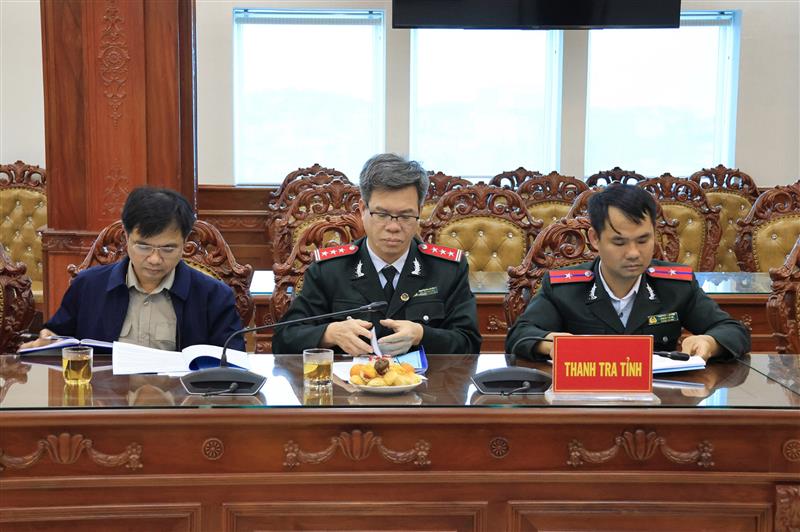 Lãnh đạo Thanh tra tỉnh tham dự hội nghị