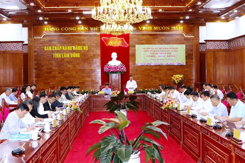 Thanh tra Chính phủ làm việc với tỉnh Lâm Đồng để bàn phương án xử lý các vụ việc khiếu nại, tố cáo kéo dài, vượt cấp. Ảnh: Baolamdong.vn
