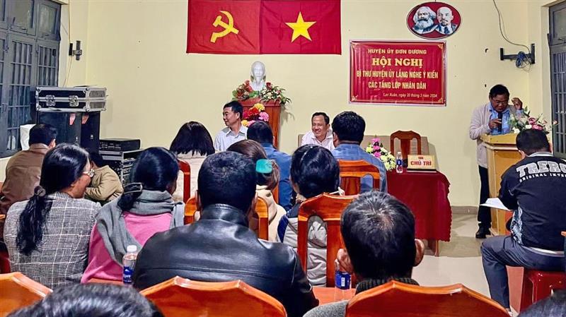 Huyện Đơn Dương tổ chức các buổi  đối thoại, lắng nghe ý kiến người dân