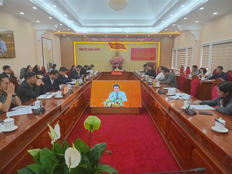 Quang cảnh tại điểm cầu Lâm Đồng