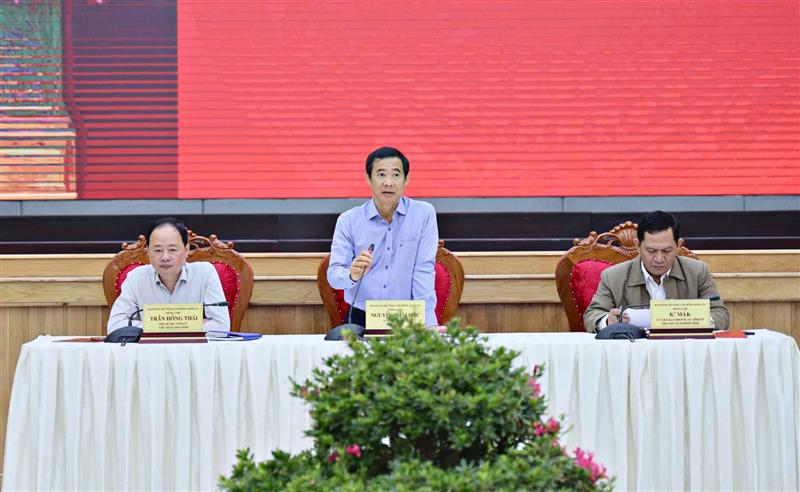 Đồng chí Nguyễn Thái Học - Quyền Bí thư Tỉnh uỷ phát biểu tại buổi tiếp công dân định kỳ tháng 3/2025
