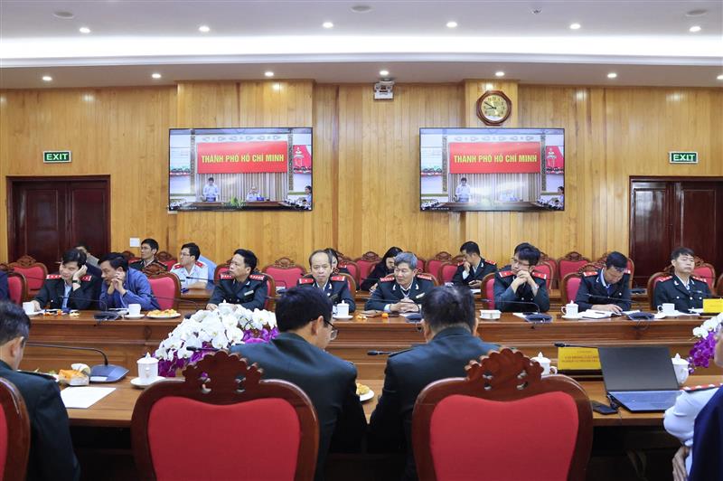Đại biểu tham dự hội nghị tại điểm cầu Lâm Đồng
