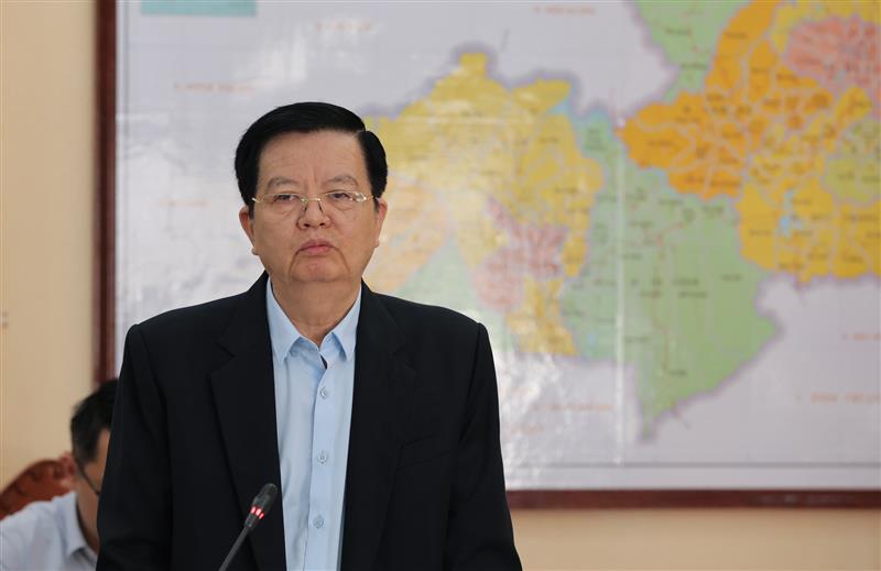 Đồng chí Mai Văn Chính - Uỷ viên Ban Chấp hành Trung ương Đảng, Phó Thủ tướng Chính phủ, Phó Đoàn kiểm tra phát biểu yêu cầu Tỉnh ủy Lâm Đồng tiếp tục làm tốt công tác chính trị tư tưởng, thực hiện tốt công tác tập trung dân chủ để quá trình triển khai các nghị quyết, chỉ thị quan trọng của Trung ương tạo sự đồng thuận cao
