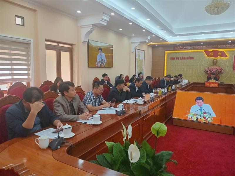 Các đại biểu tham dự tại điểm cầu Lâm Đồng