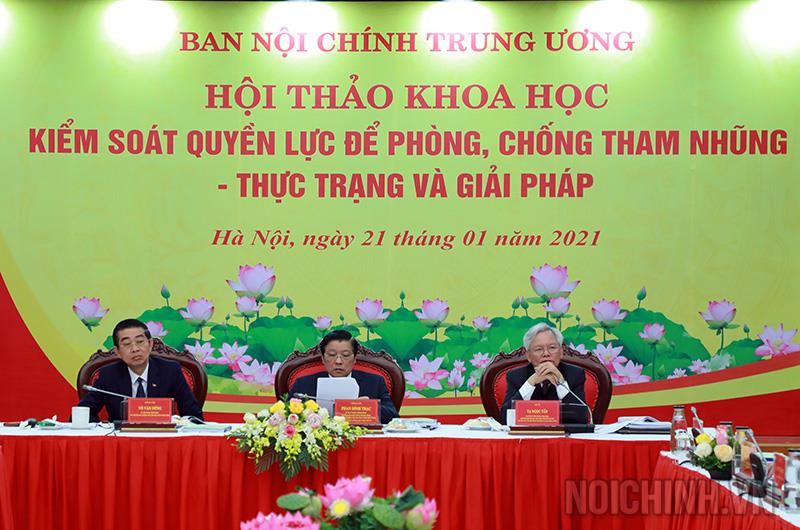 Ban Nội chính Trung ương tổ chức Hội thảo khoa học “Kiểm soát quyền lực để phòng, chống tham nhũng - thực trạng và giải pháp”