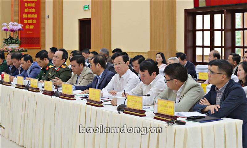 Lãnh đạo tỉnh Lâm Đồng tham dự buổi làm việc