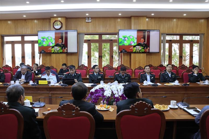 Đại biểu tham dự hội nghị tại điểm cầu Lâm Đồng