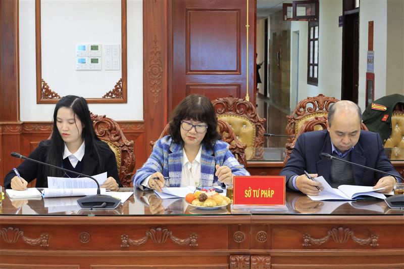 Lãnh đạo Sở Tư pháp tham dự hội nghị