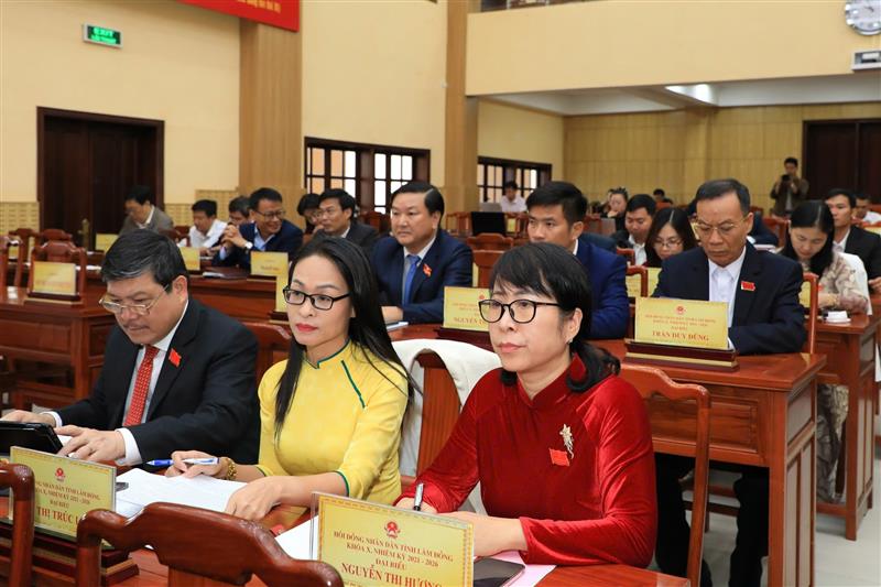 Các đại biểu dự Kỳ họp thứ 2, HĐND tỉnh Lâm Đồng Khóa X