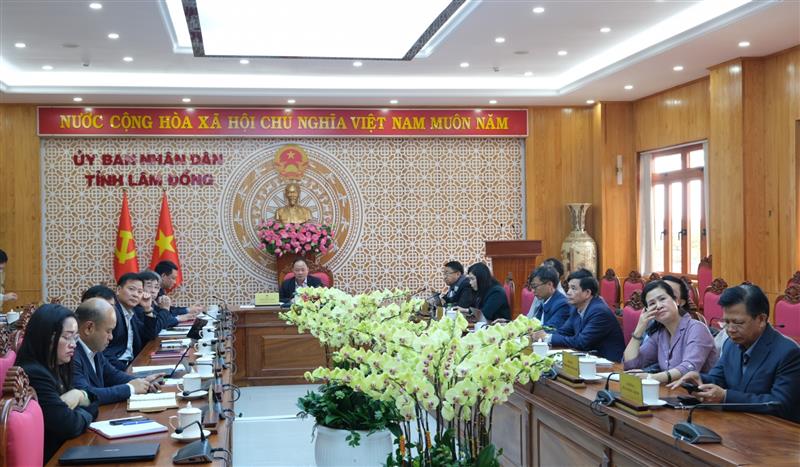 Các đại biểu tham dự phiên họp tại điểm cầu tỉnh Lâm Đồng