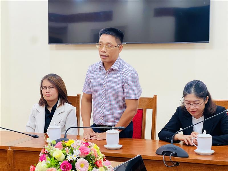 Đồng chí Bùi Giang Hà, Phó trưởng phòng theo dõi công tác PCTN phát biểu tại buổi làm việc
