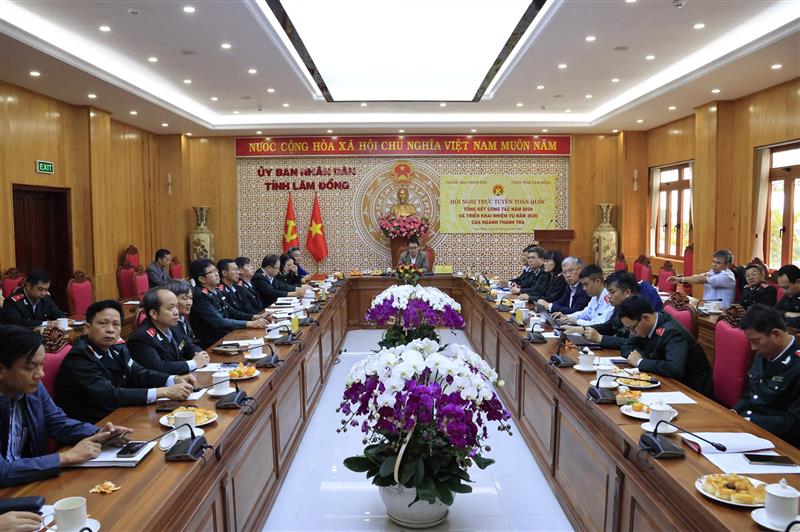 Quang cảnh hội nghị tại điểm cầu Lâm Đồng
