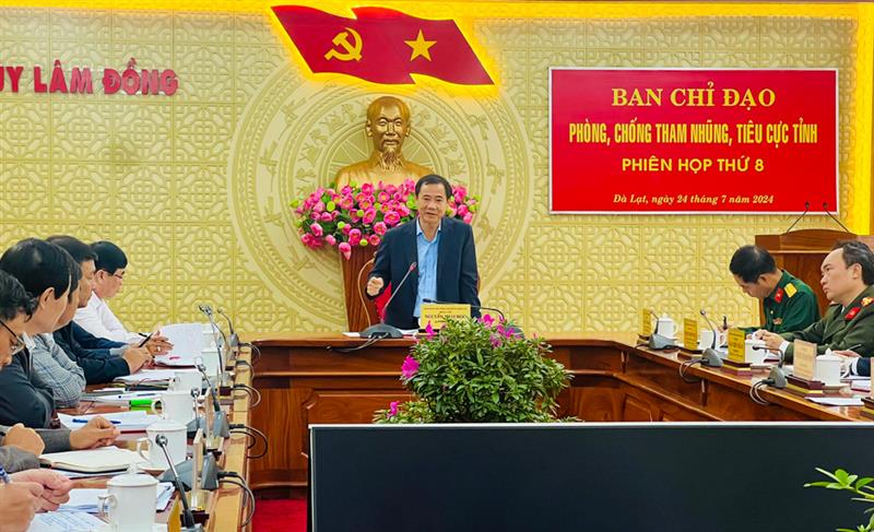 Quang cảnh Phiên họp thứ 8 của Ban Chỉ đạo Phòng, chống tham nhũng, tiêu cực