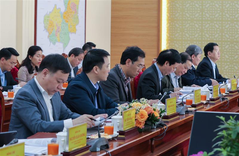 Các đại biểu Đoàn công tác Trung ương dự Hội nghị