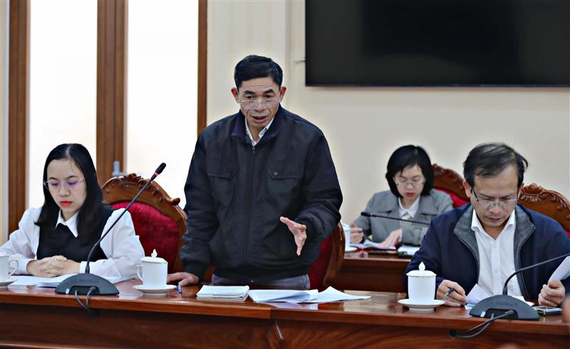 Nhà báo Hồ Xuân Trung - Trưởng phòng Phóng viên Kinh tế - Văn hóa - Xã hội Báo Lâm Đồng phát biểu