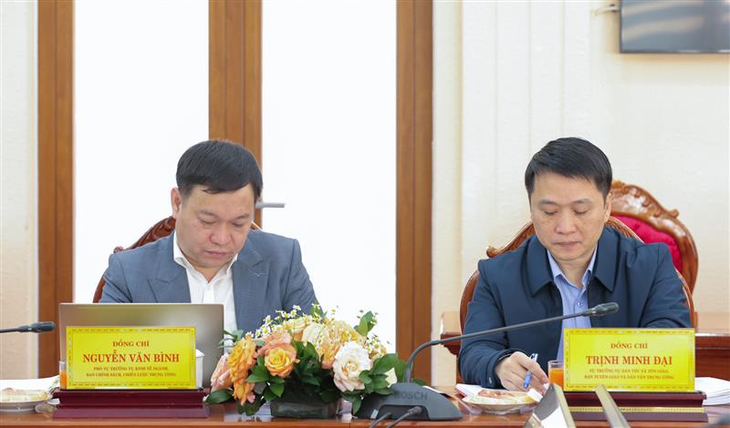 Các đại biểu Đoàn kiểm tra dự Hội nghị