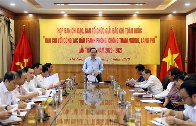 Họp Ban Chỉ đạo Giải báo chí toàn quốc “Báo chí với công tác đấu tranh PCTN, lãng phí” lần thứ ba.