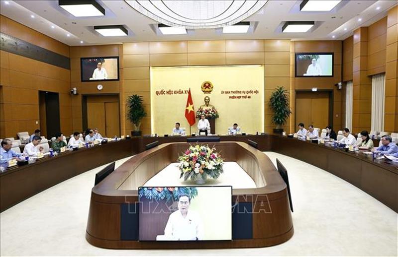 Chủ tịch Quốc hội Trần Thanh Mẫn, Chủ tịch Ủy ban dự thảo sửa đổi, bổ sung một số điều của Hiến pháp năm 2013 phát biểu. Ảnh: Doãn Tấn/TTXVN