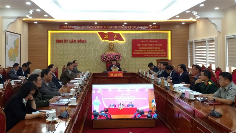 Quang cảnh Hội nghị tại điểm cầu Lâm Đồng