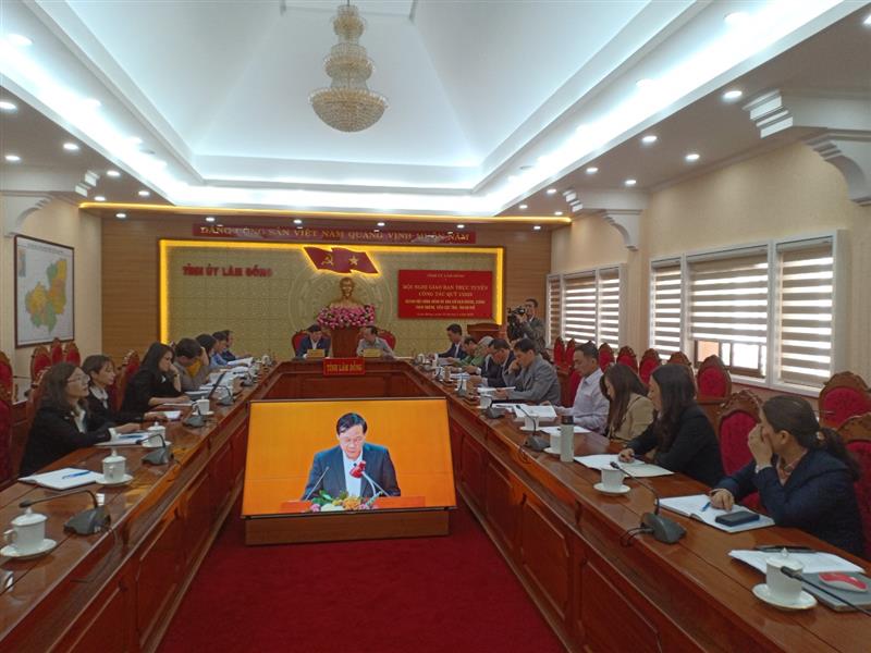 Quang cảnh Hội nghị tại điểm cầu Lâm Đồng