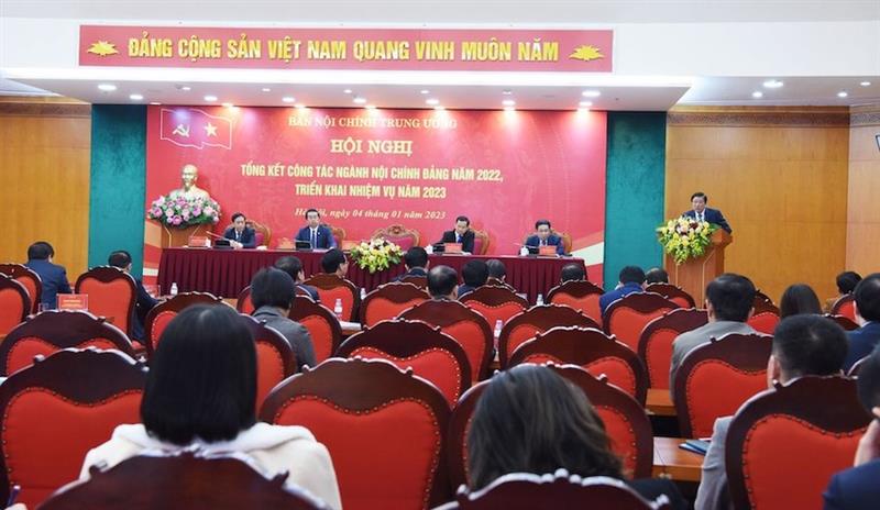 Ngành Nội chính Đảng tổ chức Hội nghị triển khai công tác năm 2023. Ảnh: CTV