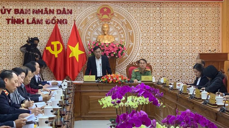 Ông Võ Ngọc Hiệp – Phó Chủ tịch tỉnh Lâm Đồng phát biểu chỉ đạo tại hội nghị.
