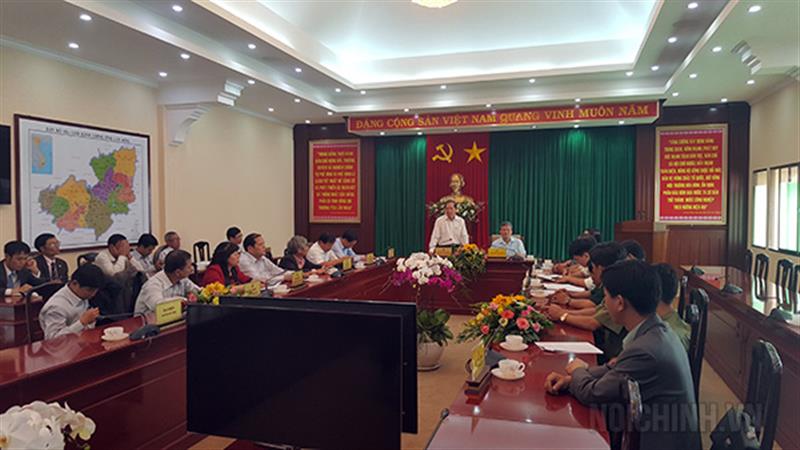 Đồng chí Nguyễn Văn Thông, Phó trưởng Ban Nội chính Trung ương làm việc với Thường trực Tỉnh ủy Lâm Đồng 