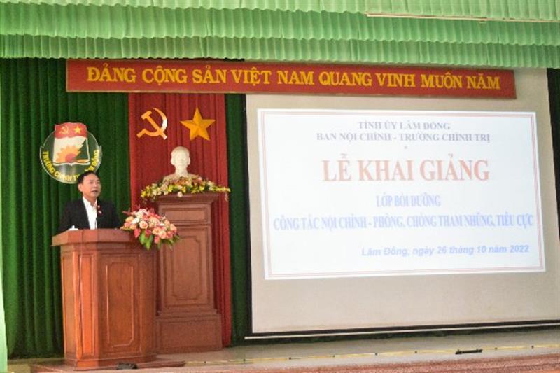 Đồng chí Nguyễn Văn Yên - Uỷ viên BTV, Trưởng Ban Nội chính Tỉnh ủy tại Hội nghị