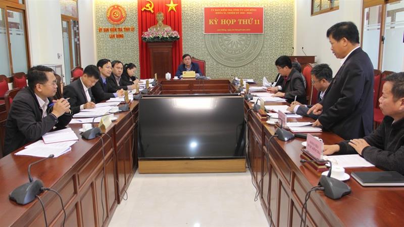 Kỳ họp thứ 11 của Ủy ban Kiểm tra Tỉnh ủy Lâm Đồng. Ảnh: CTV